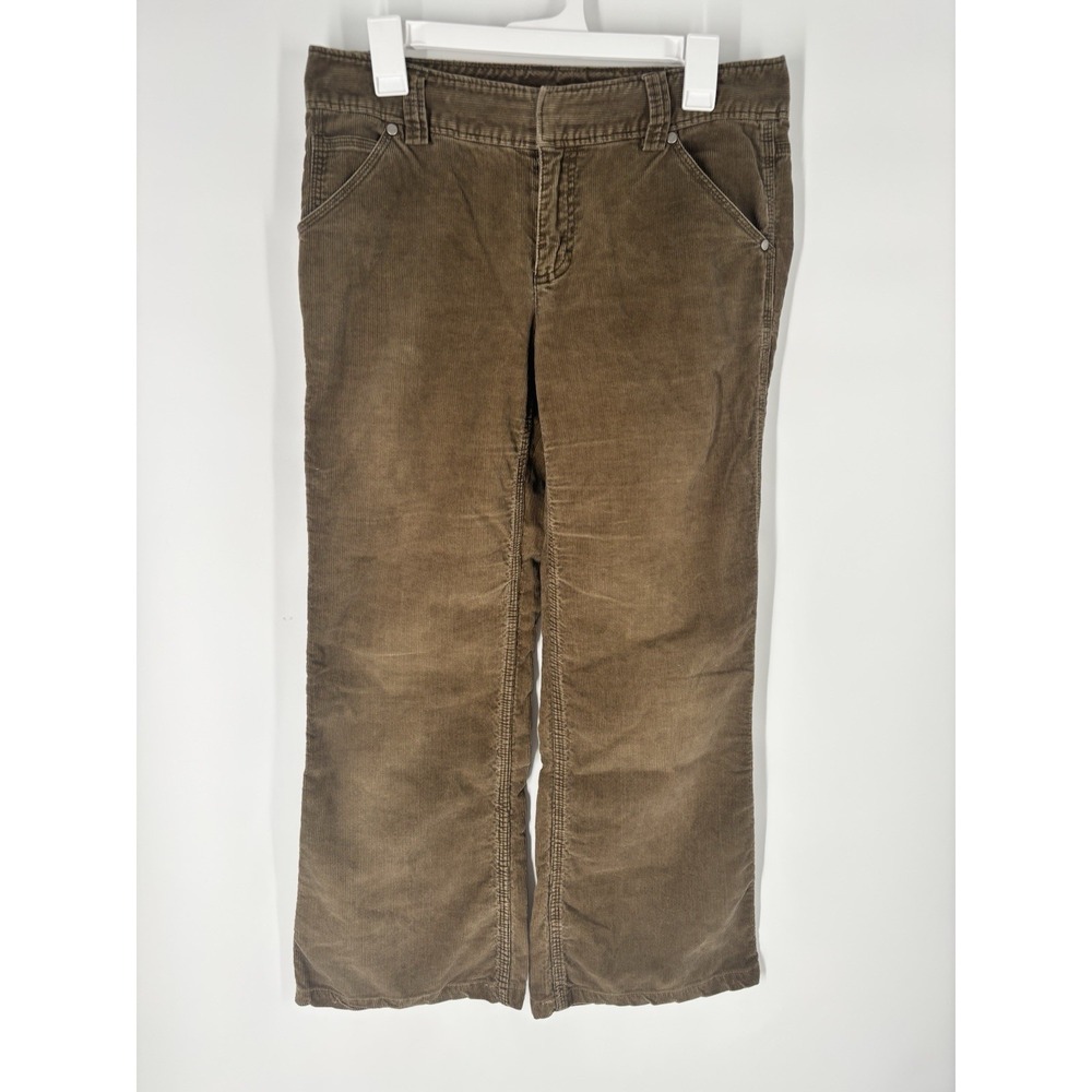 90s Vintage J. Crew Jeans Brown Corduroy Mid-Rise Boot Cut Sz 8 Indie Grunge
